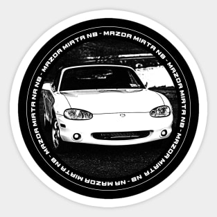 Mazda Miata MX-5 NB Black 'N White 4 (Black Version) Sticker